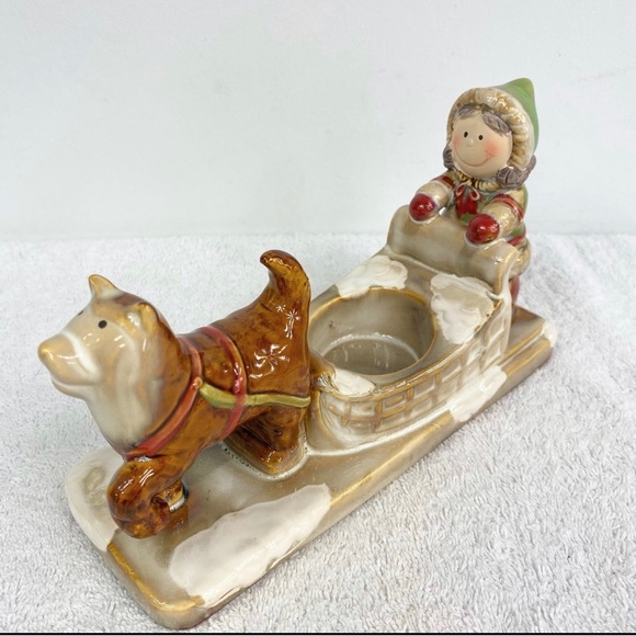 Yankee Candle Ronnie Walker “Eskimo Sleigh Dog Tea Light” Holder - Picture 1 of 11